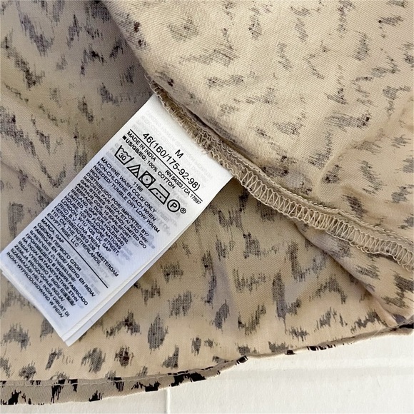 ✨NEW!✨GAP Women’s Geometric Tan Sleeveless Tie Shoulder Blouse - Medium - Picture 5 of 8